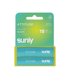 ATTITUDE Sunly Mineral ajakbalzsam SPF 15 illatmentes - Duopack 2 x 4,25 g