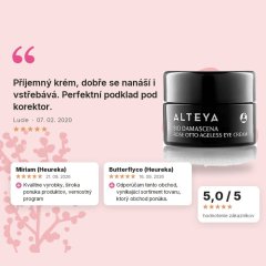 Očný krém proti starnutiu Bio Damascena Alteya Organics 15 ml, hodnotenia zákazníkov