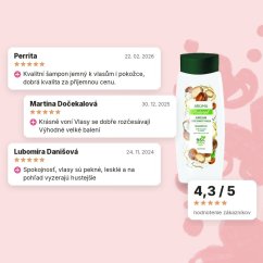 Šampón na objem a lesk vlasov Argán a kokosové mlieko Aroma 400 ml, hodnotenia zákazníkov