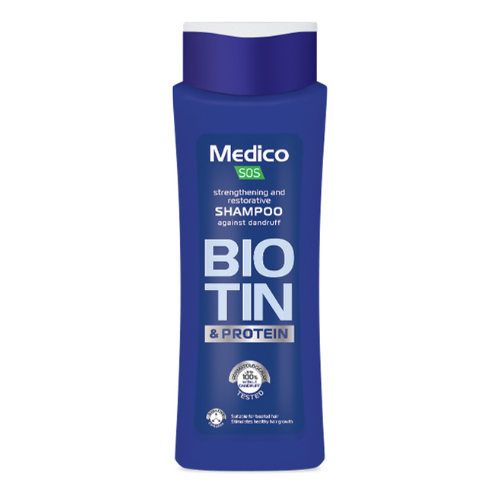 Szampon przeciwłupieżowy z biotyną i proteinami Medico SOS 390ml
