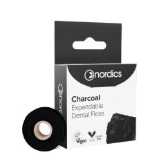 Interdental thread with activated charcoal black Nordics Oral Care 1pc Interdental thread with activated charcoal black Nordics Oral Care 1pc