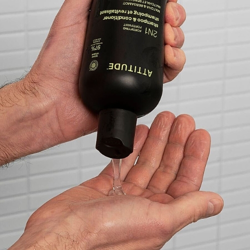 Szampon i odżywka 2w1 Matcha&Bergamot Attitude 415ml