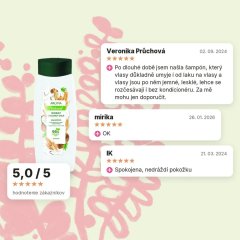 Šampón na lámavé vlasy a rozštiepené končeky Pšenica a kokosové mlieko Aroma 400 ml, hodnotenia zákazníkov