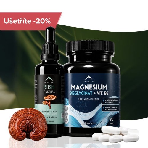 Spánek - Reishi tinktura 50ml a Magnézium bisglycinát 90ks Hrotlife