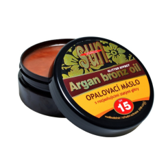 SUN Argan oil opaľovacie maslo SPF 15 s GLITRAMI pre rýchle zhnednutie VIVACO 200 ml