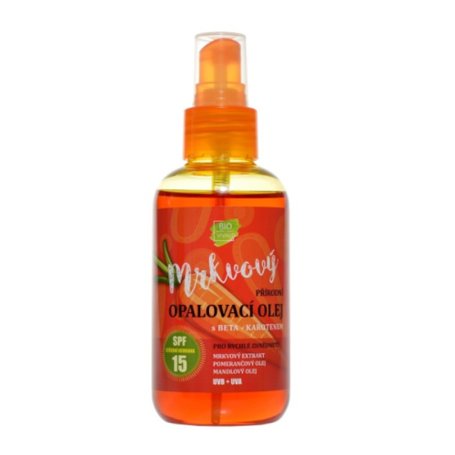 Marchewkowy olejek do opalania SPF15 z Beta Karotenem VIVACO 150 ml