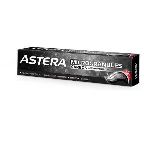 Żelowa pasta do zębów z mikrogranulkami z węglem aktywnym Carbon Astera 75ml