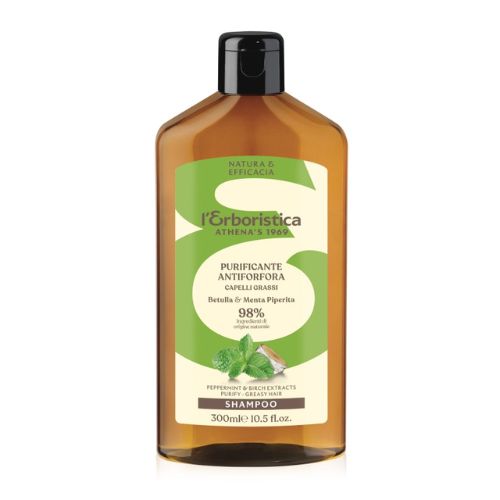 Brzozowy szampon z miętą do włosów przetłuszczających się z tendencją do łupieżu  Athena's Erboristica 300 ml