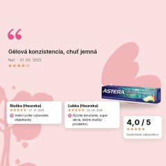 Gélová zubná pasta s mikrogranulami Neon Astera 75ml, hodnotenia zákazníkov