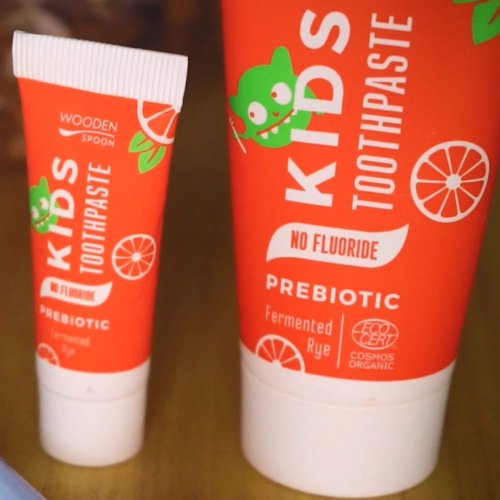 Detská prebiotická zubná pasta bez fluoridu Wooden Spoon 10ml vzorka
