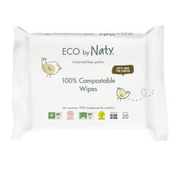 Vlhčené ubrousky ECO by Naty bez vůně - pro citlivou pokožku 20ks