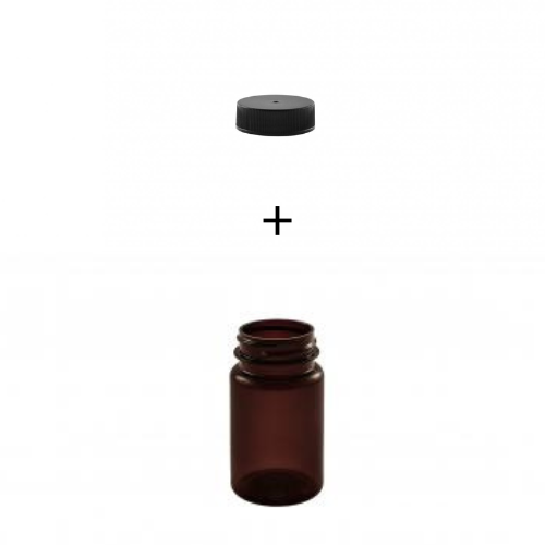 Plastová fľaša hnedá 75ml