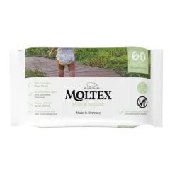 EKO vlhčené obrúsky Moltex Pure & Nature na báze vody 60ks