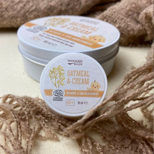 Nawilżające masło z płatkami owsianymi na egzemę atopową Wooden Spoon 15ml