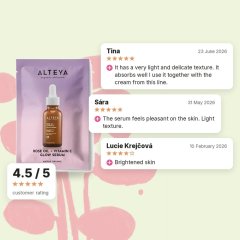Broad-spectrum brightening serum Luminous Rose Alteya Organics 2ml sample, customer ratings