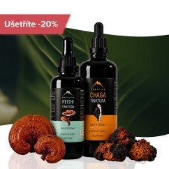 Jarní protokol na alergie: Reishi tinktura 50 ml a Chaga tinktura 100 ml Hrotlife