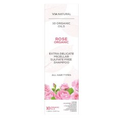 Szampon z BIO Różą do włosów cienkich Via natural 250ml Szampon z BIO Różą do włosów cienkich Via natural 250ml