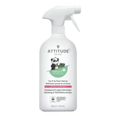 Čistiaci prostriedok na detské povrchy/hračky bez vône s rozprašovačom Attitude 800 ml