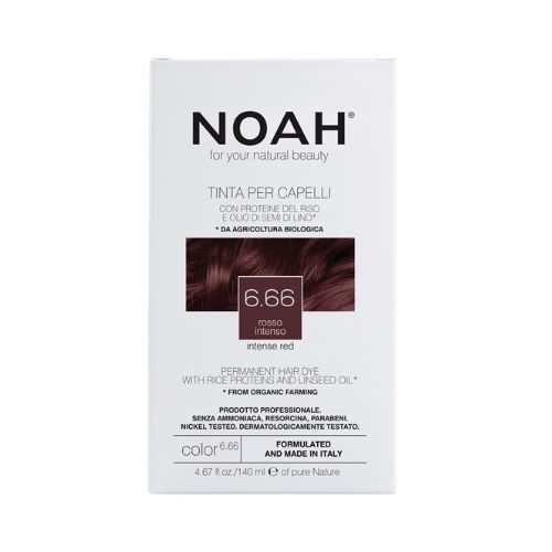 Krémová farba na vlasy červená tmavá blond - COLOR KIT 6.66 Intense Red - Noah 140ml