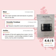 Antiaging skin cream Bio Damascena Alteya Organics 2ml sample, customer ratings