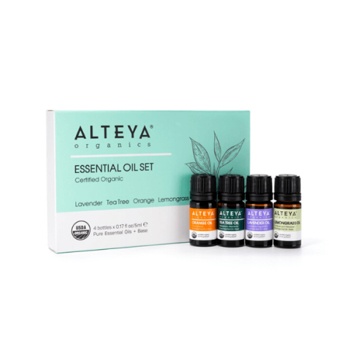 Darčekový set esenciálnych olejov Bio Alteya 4x5 ml