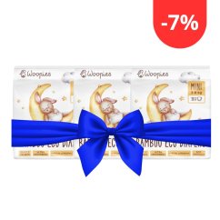 Pakiet XL Woopies EKO pieluszki dziecięce MINI (3-8kg) Wooden Spoon 3x36szt