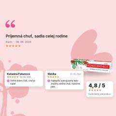 Bieliaca zubná pasta Eukalyptus a aníz Astera Homeopathica 75 ml, hodnotenia zákazníkov