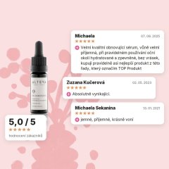 Oční obnovující sérum Bio Damascena Alteya Organics 10ml, hodnocení zákazníků Oční obnovující sérum Bio Damascena Alteya Organics 10ml, hodnocení zákazníků