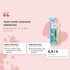 Detská zubná kefka od 4+ rokov Soft 10500 štetín žltá raketa Nordics Oral Care, hodnotenia zákazníkov