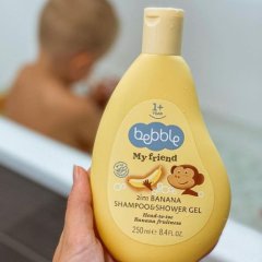 Detský šampón a sprchový gél 2v1 banán Bebble 250 ml Detský šampón a sprchový gél 2v1 banán Bebble 250 ml