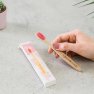 Dětský bambusový kartáček na zuby s růžovými štětinami NORDICS
