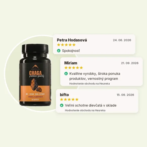 Chaga Hrotlife 60 kapsúl, hodnotenia zákazníkov