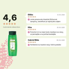 Šampón na mastné vlasy Žihľava Aroma 400 ml, hodnotenia zákazníkov