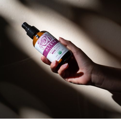 Ružová voda Alteya Organics v skle 120 ml