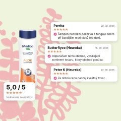 Šampón proti lupinám na citlivú pokožku hlavy s Aloe Medico SOS 390ml, hodnotenia zákazníkov