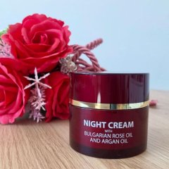 Nočný krém s ružovým a argánovým olejom Royal Rose 50 ml