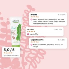 Krém na nohy Svieži mentol AROMA 75 ml, hodnotenia zákazníkov Krém na nohy Svieži mentol AROMA 75 ml, hodnotenia zákazníkov