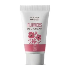 Organic Cream Deodorant Flowers with Innovative Wooden Spoon Applicator 40 ml