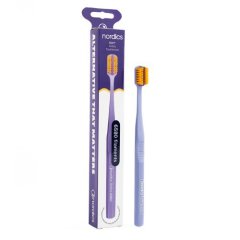 Szczoteczka do zębów Soft 6580 fioletowa+pomarańczowe włosie Nordics Oral Care 1szt