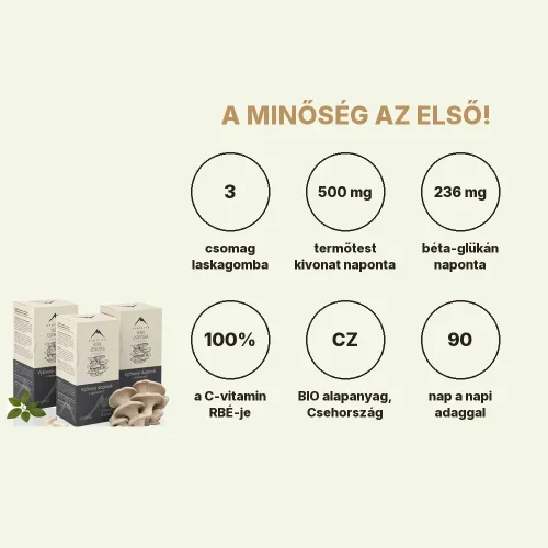 Immunitás gyerekeknek az egész őszre - Laskagomba C-vitaminnal 180cps Hrotlife