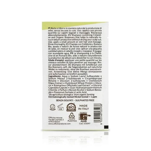 Szampon do włosów przetłuszczających się Officina Naturae 7ml próbka