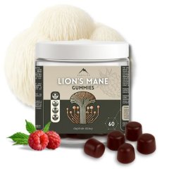 Gumové cukríky s výťažkom z Lion´s mane s malinovou príchuťou Hrotlife 60pcs. Gumové cukríky s výťažkom z Lion´s mane s malinovou príchuťou Hrotlife 60pcs.