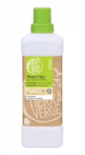 Żel do prania z orzechami mydlanymi do skóry wrażliwej (butelka) Tierra Verde 1l