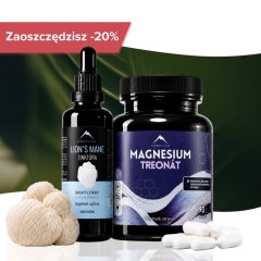 Zestaw Nootropic - Nalewka z Lion’s mane 50 ml i Treonian magnezu 90 kaps. Hrotlife