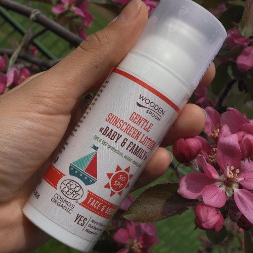 Opalovací tělové mléko Baby & Family SPF 50 Wooden Spoon 50ml