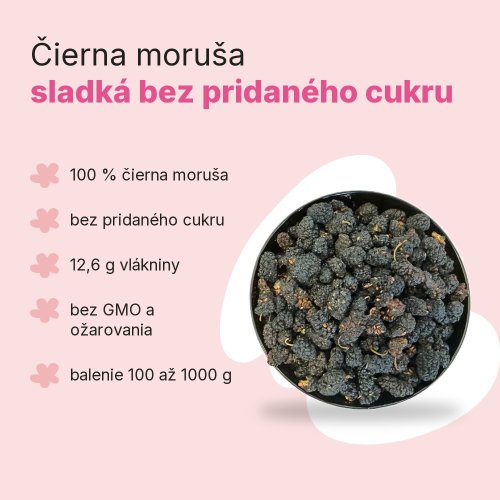 Moruša čierna sušená Emerosa, výhody