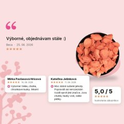 Jahody lyofilizované plátky a zlomky Emerosa, hodnotenia zákazníkov Jahody lyofilizované plátky a zlomky Emerosa, hodnotenia zákazníkov