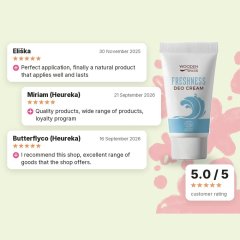 Organic Cream Deodorant Freshness with Innovative Wooden Spoon Applicator 40 ml, customer reviews