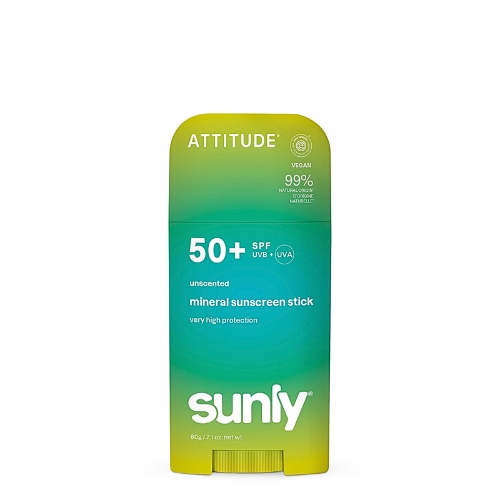 Minerálny opaľovací krém ATTITUDE Sunly SPF 50+ bez vône 60 g