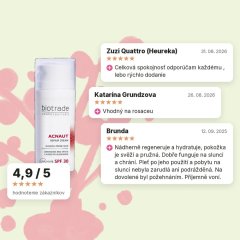 Regeneračný krém pre pleť so sklonom k nedokonalostiam s SPF 30 Acnaut Biotrade 30ml, hodnotenia zákazníkov